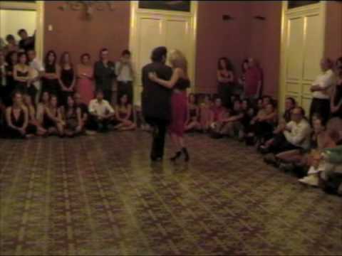  Mariano Frumboli  and  Eugenia Parilla  are  dancing  to  the  milonga  "  Milonga Sentimental  "