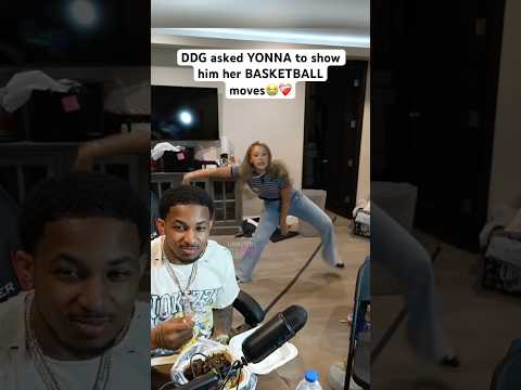 DDG asked YONNA to show him her BASKETBALL moves😭❤️‍🩹 #ddg #ytshorts #fyp