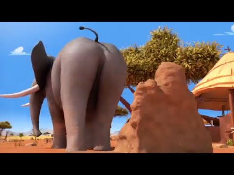 Grizzy and The Lemmings: Elephant Sits on Grizzy and The Lemmings