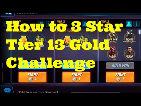 How to Three Star Gold Rush Tier 13 - City Gold Rush Challenge - Marvel Strike Force - Free to Play
