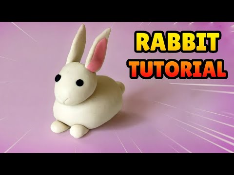 🔴 DIY how to make a RABBIT - Easy Polymer Clay,  Fondant Cakes Tutorial