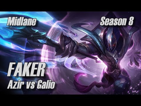 Faker - Azir vs Galio Midlane - Season 8