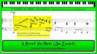 'A Remark You Made' (Zawinul) - jazz piano tutorial