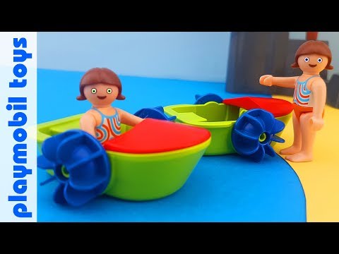 Unpack Playmobil Summer Fun 6675 Water Park Children's Paddle Boat