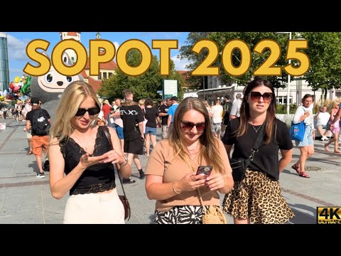Sopot Pełen Ludzi - Lato 2025 | Spacer z kamerą (4K-60fps)
