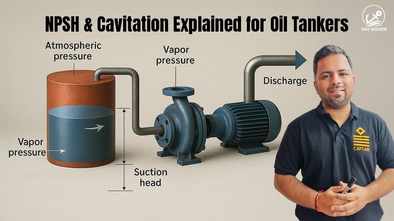 NPSH & Cavitation Explained for Oil Tankers | Centrifugal Pump Basics | Capt. Umang | Nav Insider