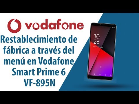 ¿Cómo restablecer datos de fábrica a través del menú en Vodafone Smart Prime 6 VF-895N?