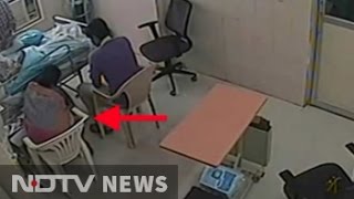 Caught on CCTV, woman doctor removed IV line for father