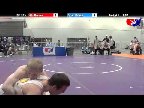 Vito Pasone vs. Dylan Peters at 2013 Junior Nationals - FILA - FS