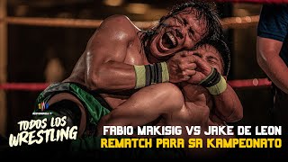FREE PINOY WRESTLING: MWF Championship Match: Fabio Makisig vs Jake De Leon (Todos Los Wrestling)