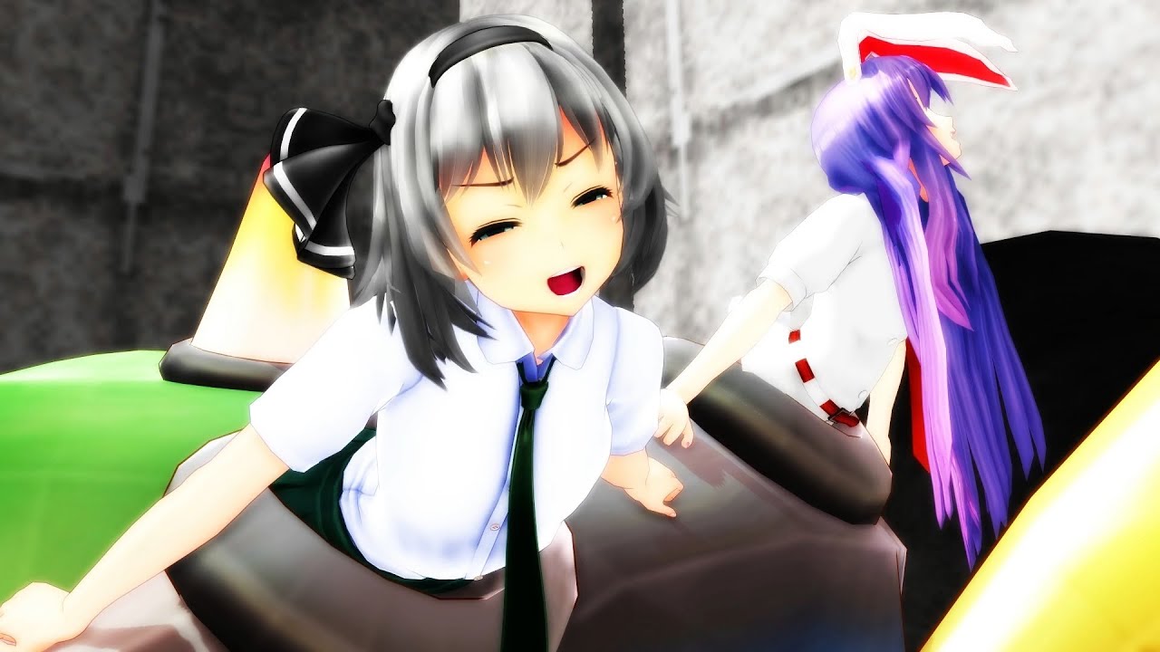 【東方MMD】幻想郷はずかしプロレスリング Fight5 咲夜美鈴 vs 妖夢(改)鈴仙(純)  悲しみと友情のスープ三角キュッとしてストライク【紙芝居】