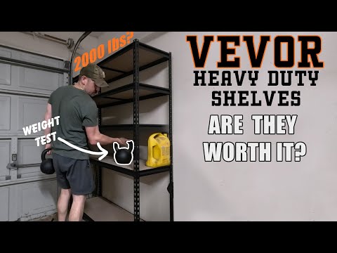 VEVOR HEAVY DUTY SHELVES. SETUP & REVIEW