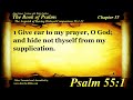 The Book of Psalms | Psalm 55 | Bible Book #19 | The Holy Bible KJV Read Along Audio/Video/Text