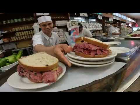 Making Katz's Deli Pastrami and Corned Beef Sandwich - The King of All Sandwiches in the World