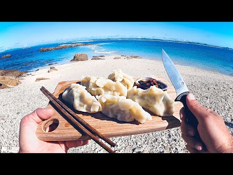 Alone, Camping A Remote Weather station Island - SALTWATER DUMPLINGS Catch & Cook - Part 2