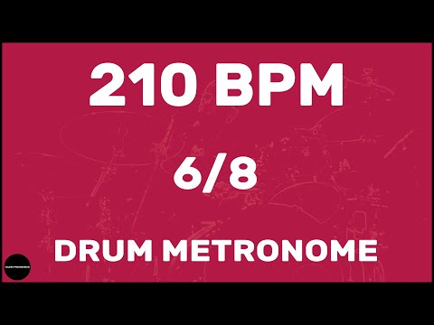 6/8 | Drum Metronome Loop | 210 BPM