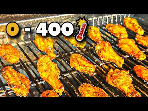 0-400 Pellet Smoker Hot Wings by Schueys BBQ