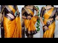 Kanjivaram Silk Saree Draping Perfectly Silk Saree Draping Neat Clean Saree Wearing Saundaryaa