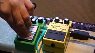Video thumbnail for Boss SD1 vs Ibanez TS9 Keeley mod plus by Per Arne Brandal