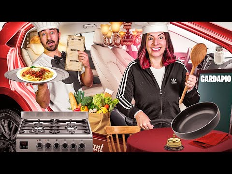 TRANSFORMAMOS NOSSO CARRO EM RESTAURANTE 5 ESTRELAS | Gabriel e Shirley 2.0