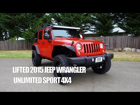 LIFTED 2015 JEEP WRANGLER UNLIMITED SPORT 4X4
