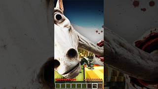 怖すぎるモブ『Creepy Horse』が追いかけてくる・・・！？【マイクラ・マインクラフト・ホラーMOD】#shorts