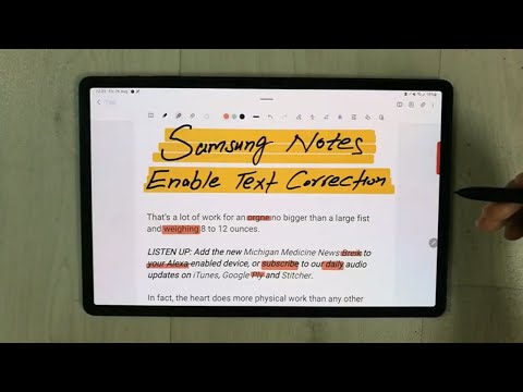 How to Enable Text Correction in Samsung Notes - Autocorrect keyboard