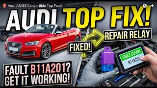 Audi S5/A5 Convertible top code B11A201 Hydraulic Pump Relay Electric Fault Fix