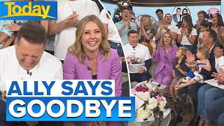 Ally's tears during final Today appearance, with husband and kids | Today Show Australia Ally's tears during final Today appearance, with husband and kids | Today Show Australia