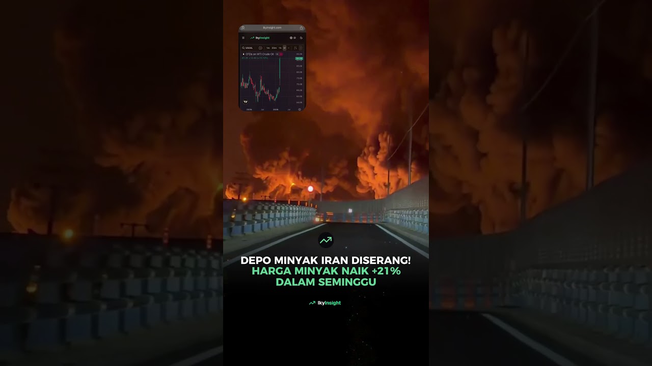 Depo Minyak Iran Diserang AS! Harga Minyak Dunia Naik 21% Dalam Seminggu