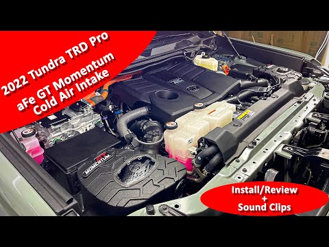 aFe GT Momentum Cold Air Intake Install On 2022 Toyota Tundra TRD Pro...Review With Sound Clips!