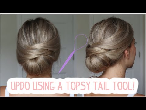 UPDO USING A TOPSY TAIL TOOL! Short, Medium, and Long Hair!