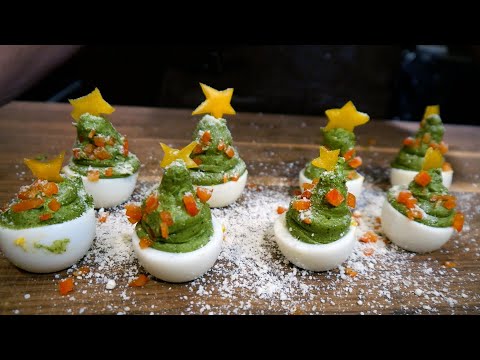 The BEST Christmas Tree Deviled Egg Recipe You've Never Tried