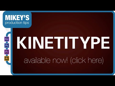 Kinetitype Animated Typeface After Effects Template Promo Video