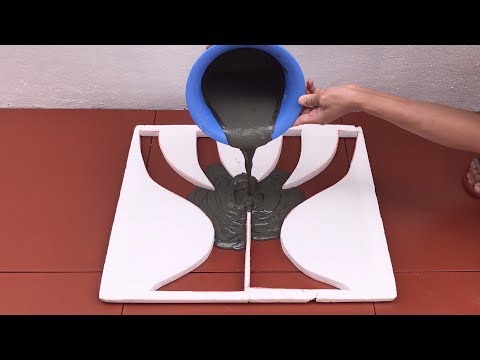 Amazing Craft Idea For Making A Coffee Table From Cement | Craft Ideas From Cement To Home Decor