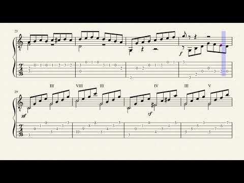 Etude No.1 Op.60 - Matteo Carcassi (1792 - 1853) - Tablature