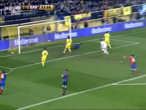 Liga 2009 : J16 : Villarreal - Barcelone : 1-2