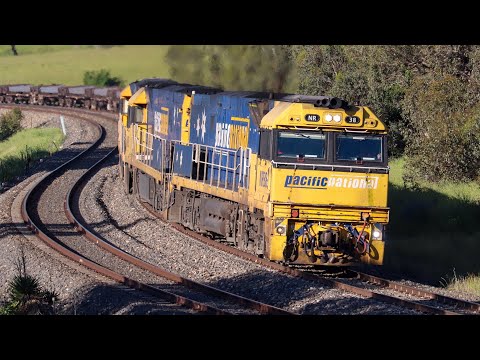 Aussie GE : Steel train 1YN2 on the main west NSW