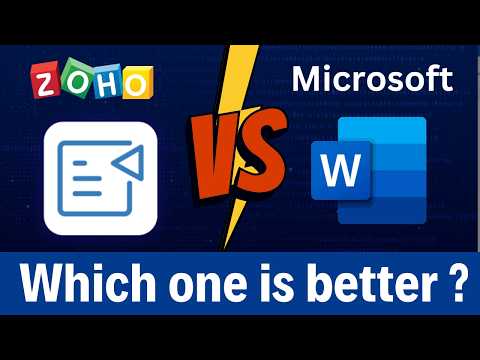 Microsoft Word versus Zoho Writer: A Better Free AI-Powered Alternative!