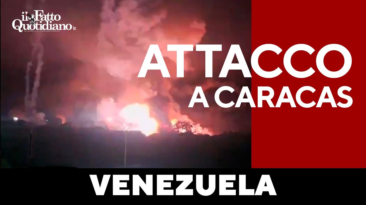 Attacco Usa al Venezuela, le immagini dei bombardamenti a Caracas: esplosioni e colonne di fumo
