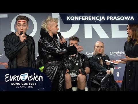 Israeli host ends press conference after a question about Palestine to Hatari | Eurovision Tel Aviv