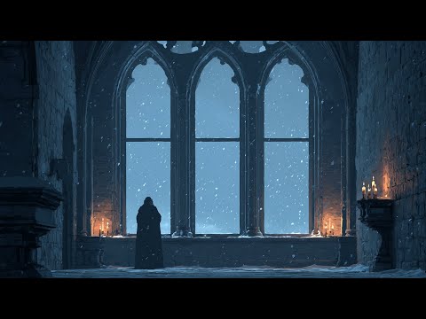 You are a monk spending the winter in a silent abbey | Sacred Medieval Ambience & Winter Soundscape