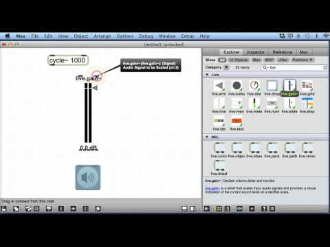 Max MSP V6 Tutorial 7 - live.gain