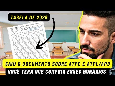 Teachers in the State of São Paulo: The guidance document on ATPC and ATPL/APD 2026 has been rele...