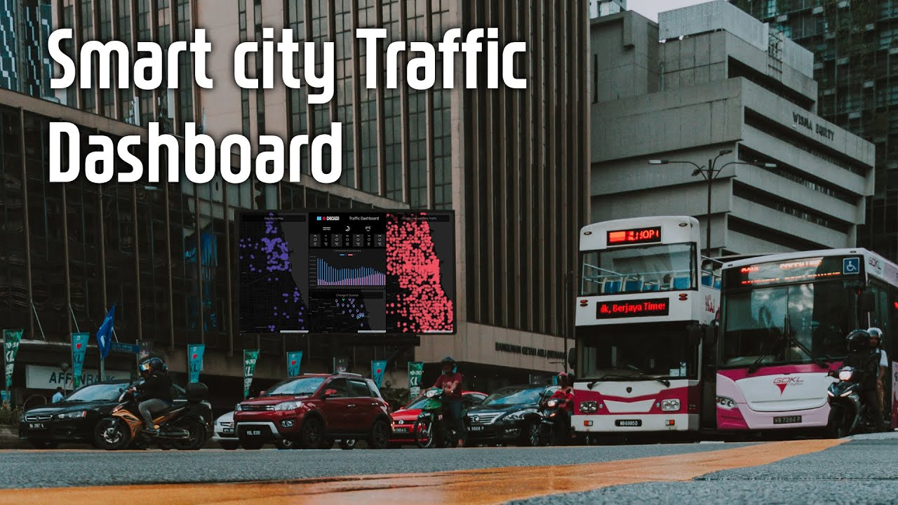 Smart city Traffic Dashboard theme.