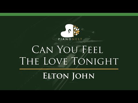 Elton John - Can You Feel The Love Tonight - LOWER Key (Piano Karaoke / Sing Along)