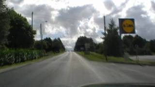 preview picture of video 'Driving Along Avenue Albert Torqueau, Rostrenen, Brittany, France 12th July 2009'