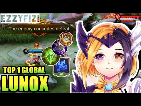 LUNOX MOBILE LEGENDS BEST BUILD 2020, EMBLEM, SPELL, AND GAMEPLAY BY TOP 1 GLOBAL LUNOX