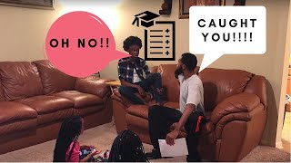 When your child tries to hide their report card😳