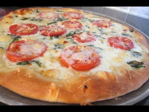Margherita Pizza - Fresh Garlic, Basil and Roma Tomatoes - PoorMansGourmet